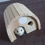 Max Wooden Hamster House Hideout Hut Exercise Natural Funny Nest Toy