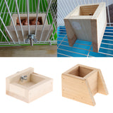 Max Pet Hamster, Chinchilla, Guinea Pig, Parrot Feeding Wood Bowl Square