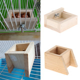 Max Pet Hamster, Chinchilla, Guinea Pig, Parrot Feeding Wood Bowl Square
