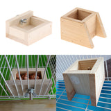 Max Pet Hamster, Chinchilla, Guinea Pig, Parrot Feeding Wood Bowl Square