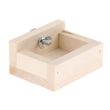 Max Pet Hamster, Chinchilla, Guinea Pig, Parrot Feeding Wood Bowl Square