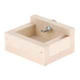Max Pet Hamster, Chinchilla, Guinea Pig, Parrot Feeding Wood Bowl Square