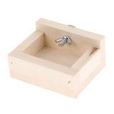 Max Pet Hamster, Chinchilla, Guinea Pig, Parrot Feeding Wood Bowl Square