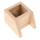 Max Pet Hamster, Chinchilla, Guinea Pig, Parrot Feeding Wood Bowl Rectangle