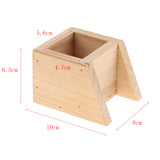 Max Pet Hamster, Chinchilla, Guinea Pig, Parrot Feeding Wood Bowl Rectangle