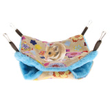 Max Small Pet Hamster Ferret Double Bunkbed Cage Hammock Hanging Bed Yellow+Blue