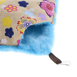 Max Small Pet Hamster Ferret Double Bunkbed Cage Hammock Hanging Bed Yellow+Blue