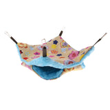 Max Small Pet Hamster Ferret Double Bunkbed Cage Hammock Hanging Bed Yellow+Blue