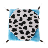 Max Small Pet Hamster Ferret Double Bunkbed Cage Hammock Hanging Bed Cow+Blue