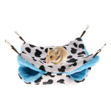 Max Small Pet Hamster Ferret Double Bunkbed Cage Hammock Hanging Bed Cow+Blue