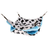 Max Small Pet Hamster Ferret Double Bunkbed Cage Hammock Hanging Bed Cow+Blue