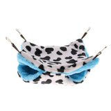 Max Small Pet Hamster Ferret Double Bunkbed Cage Hammock Hanging Bed Cow+Blue