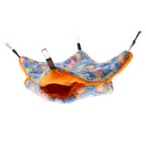 Max Small Pet Hamster Ferret Double Bunkbed Cage Hammock Hanging Bed Blue+Orange