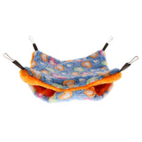 Max Small Pet Hamster Ferret Double Bunkbed Cage Hammock Hanging Bed Blue+Orange