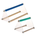 Max Parrot Cage Perch Wooden Platform for Birds with Natural Hardwood Branches S