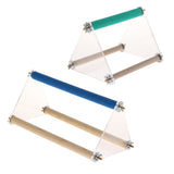 Max Parrot Cage Perch Wooden Platform for Birds with Natural Hardwood Branches S