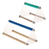 Max Parrot Cage Perch Wooden Platform for Birds with Natural Hardwood Branches S