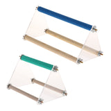 Max Parrot Cage Perch Wooden Platform for Birds with Natural Hardwood Branches S