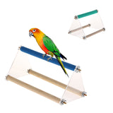 Max Parrot Cage Perch Wooden Platform for Birds with Natural Hardwood Branches S