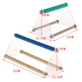 Max Parrot Cage Perch Wooden Platform for Birds with Natural Hardwood Branches S