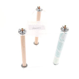 Max Parrot Cage Perch Wooden Platform for Birds with Natural Hardwood Branches S