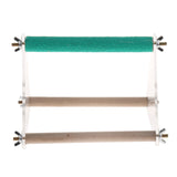 Max Parrot Cage Perch Wooden Platform for Birds with Natural Hardwood Branches S