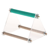 Max Parrot Cage Perch Wooden Platform for Birds with Natural Hardwood Branches S