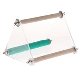 Max Parrot Cage Perch Wooden Platform for Birds with Natural Hardwood Branches S