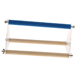 Max Parrot Cage Perch Wooden Platform for Birds with Natural Hardwood Branches L