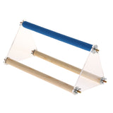 Max Parrot Cage Perch Wooden Platform for Birds with Natural Hardwood Branches L