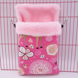 Max Pet Hamster Parrot Ferret Bunny Squirrel Cage Hanging Sleep Bag Pouch Deer Pink