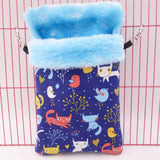 Max Pet Hamster Parrot Ferret Bunny Squirrel Cage Hanging Sleep Bag Pouch Cat Blue