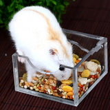 Max Acrylic Small Pet Hamster Food Water Bowl Feeder Clear Feeding Dish
