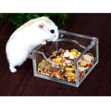 Max Acrylic Small Pet Hamster Food Water Bowl Feeder Clear Feeding Dish
