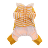 Max Rainbow Striped Pet Dog Clothes Teddy Small Dog Cotton Coat  Yellow M