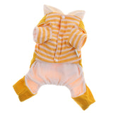 Max Rainbow Striped Pet Dog Clothes Teddy Small Dog Cotton Coat  Yellow M