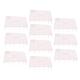 Maxbell 10Pack Aquarium Fish Tank Bottom Filter Board 5.7-inch by 5.7-inch White Open