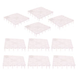 Maxbell 10Pack Aquarium Fish Tank Bottom Filter Board 5.7-inch by 5.7-inch White Open