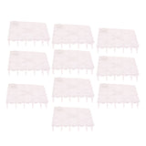 Maxbell 10Pack Aquarium Fish Tank Bottom Filter Board 5.7-inch by 5.7-inch White Open