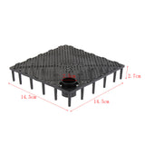 Maxbell 10Pack Aquarium Fish Tank Bottom Filter Board 5.7-inch by 5.7-inch Black Open