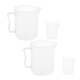 Maxbell 2 Set of 4 Pcs Measuring Cups for Reptile Medicine Water Proportion