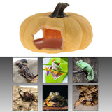 Maxbell Pumpkin Shape Cave Reptiles Gecko Lizard  Evade Cave Landscaping Decoration