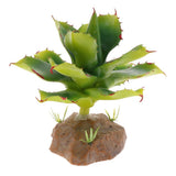 Max Succulent Plant with Resin Base Reptile Terrarium Vivarium Ornament 5