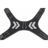 Max Adjustable Puppy Dog Harness Rhinestone Reflective Chest Strap Black S