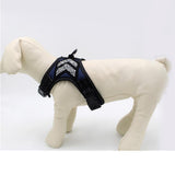 Max Adjustable Puppy Dog Harness Rhinestone Reflective Chest Strap Black S