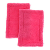 Max 2 Pack Velvet Small Animals Warm Mat for Hamster, Guinea Pig, Ferret Rose Red