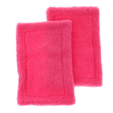 Max 2 Pack Velvet Small Animals Warm Mat for Hamster, Guinea Pig, Ferret Rose Red