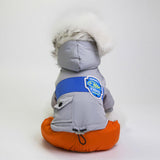 Max Dog Puppy Pet Hooded Down Jacket Coat Clothes Costume Winter Jumpsuit Gray S