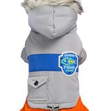 Max Dog Puppy Pet Hooded Down Jacket Coat Clothes Costume Winter Jumpsuit Gray S