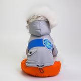 Max Dog Puppy Pet Hooded Down Jacket Coat Clothes Costume Winter Jumpsuit Gray S